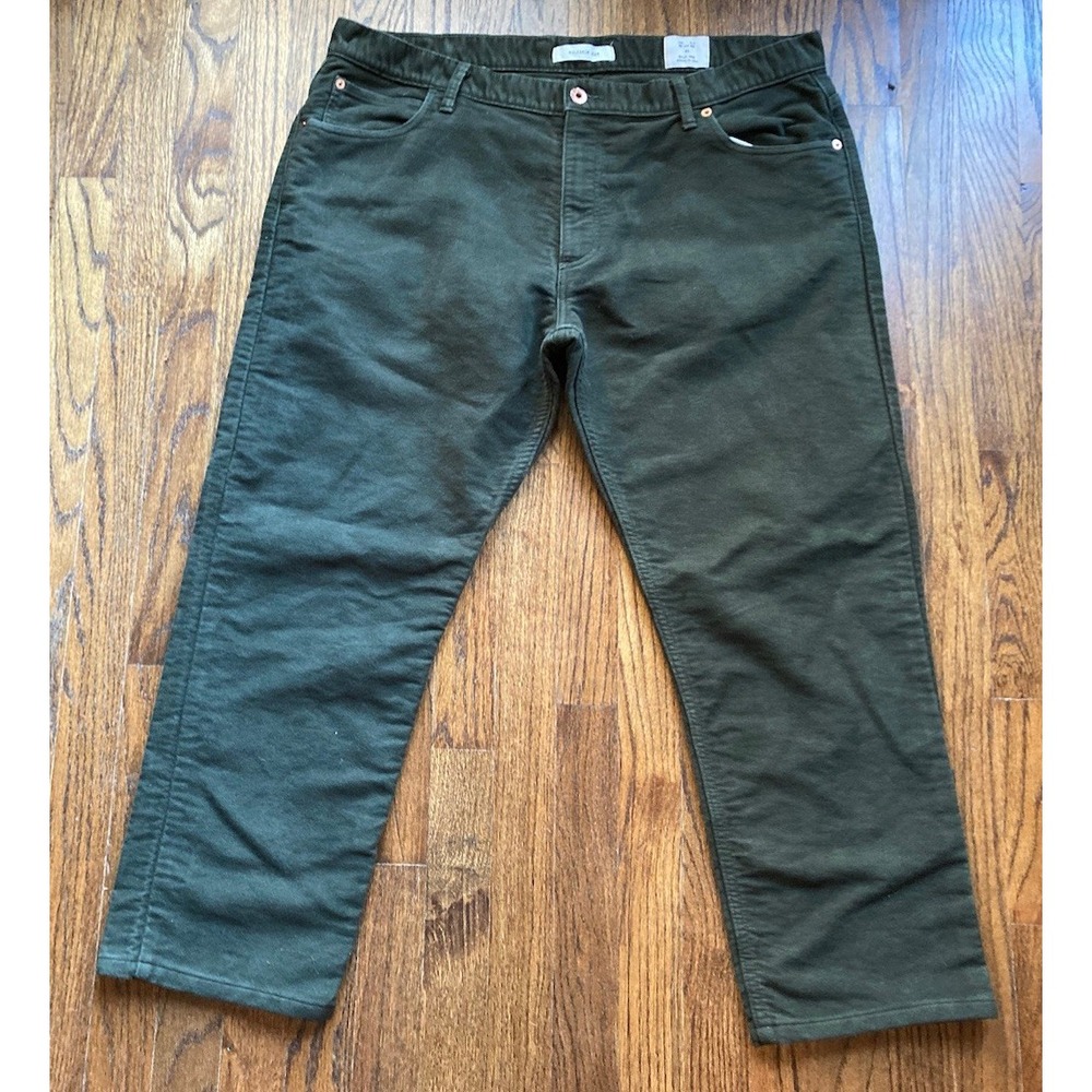BILLY REID Moleskin Jean Mens Size 40x27 Dark Green Made In USA Pants